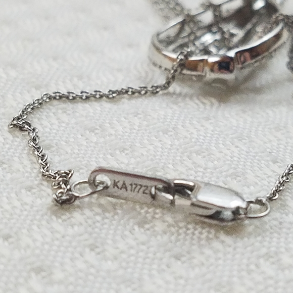 Signed Sterling SILVER KA 1772 Diamond Pendant - Picture 8 of 16